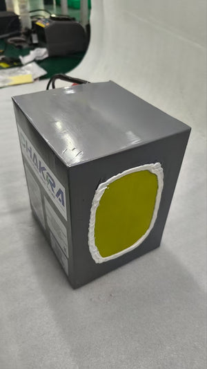 Right side view of Chakra 72v24ah Razor bike lithium battery