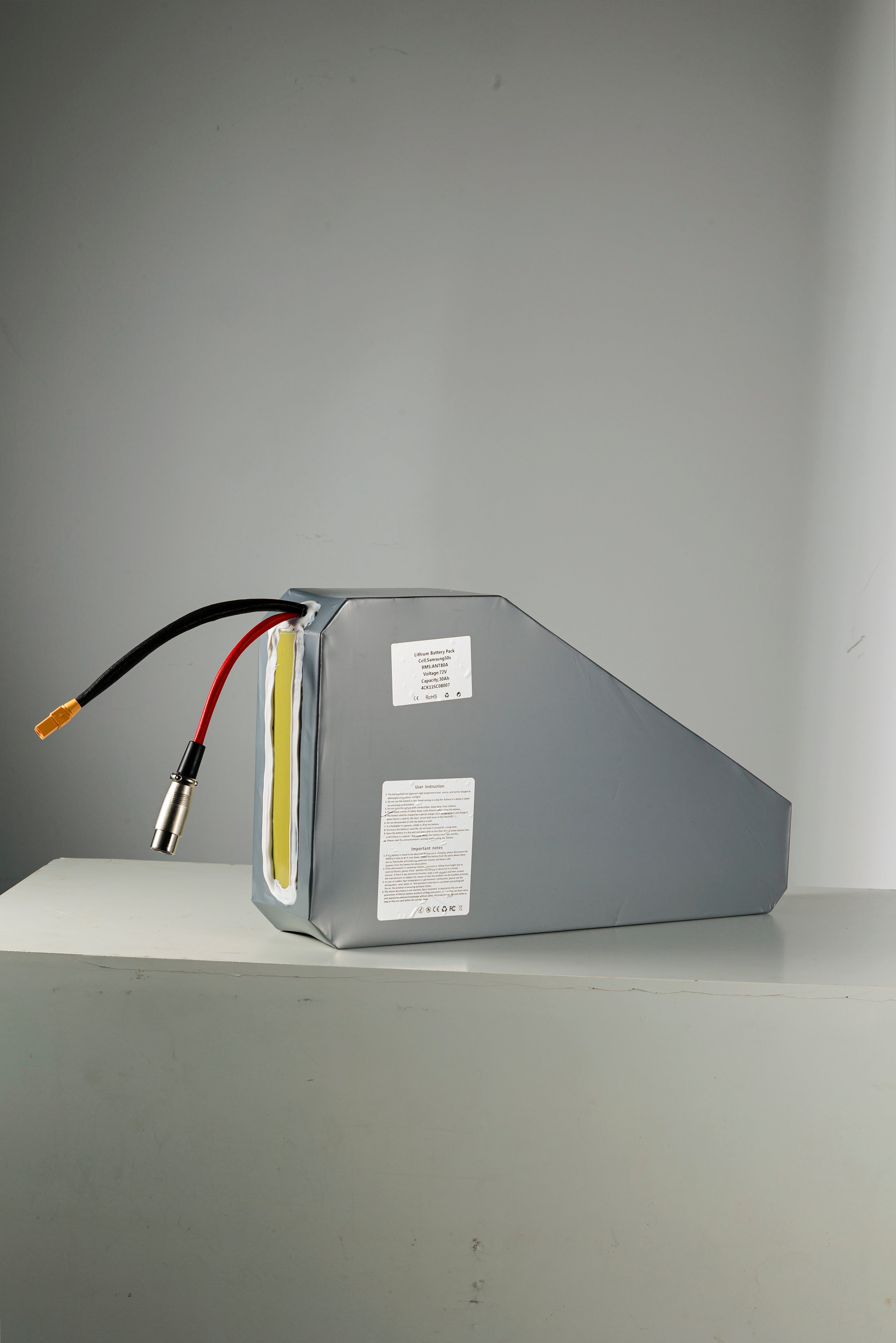 72V 30Ah 80A Continuous 150A Peak Smart Lithium Battery w/ Bluetooth BMS for E-Bike