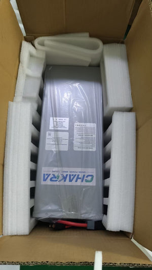 High-output 75.6V Chakra custom battery for off-road electric racing motorcycles