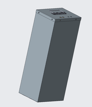 High-Definition Schematic Diagram of Custom Metal Enclosure for Chakra Battery