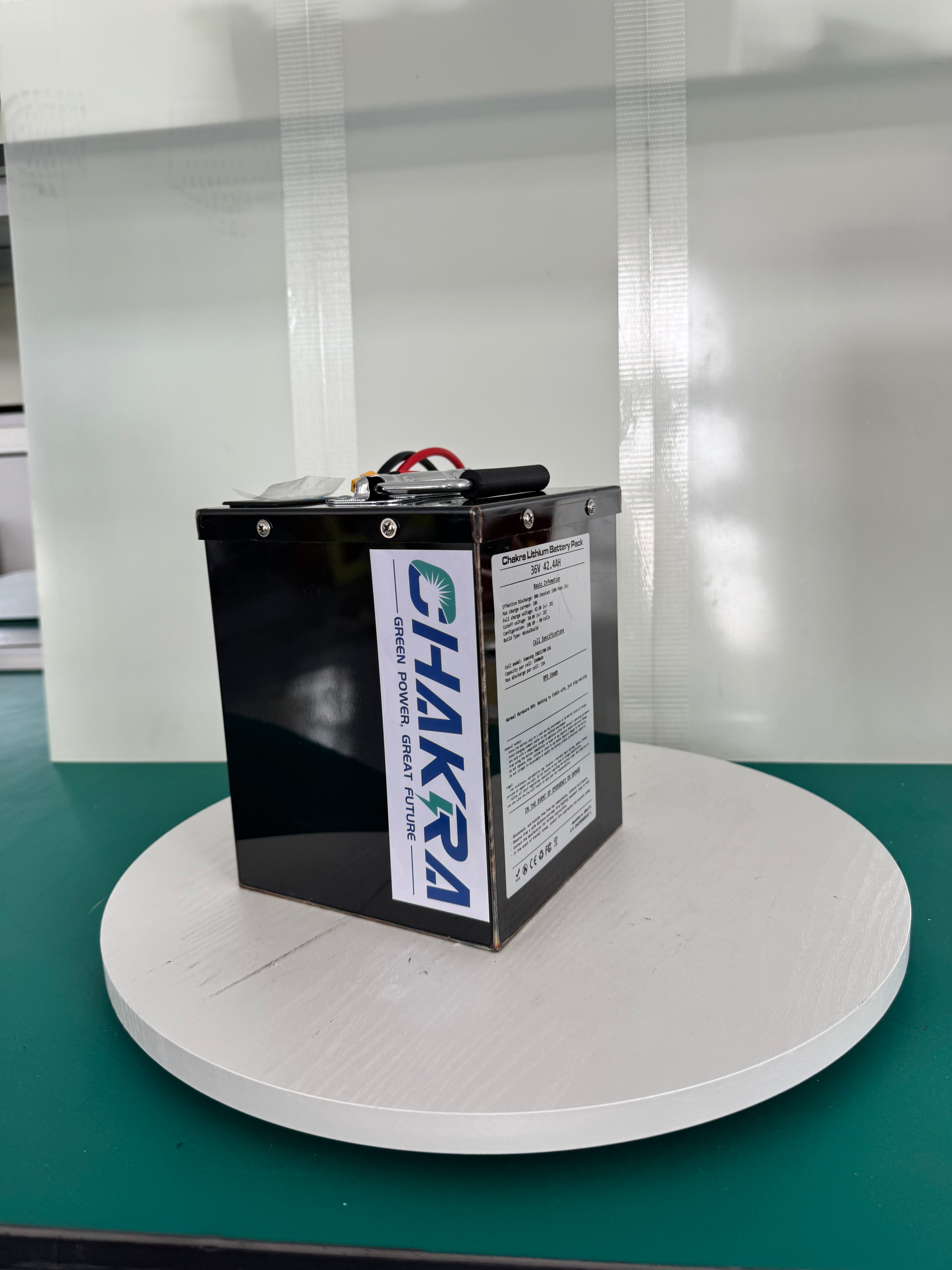 High-performance 36V 42.4Ah lithium battery built with Samsung 53G cells and ANT Smart Bluetooth BMS for Electric Mini Dirt Bike.