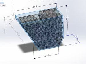 Internal diagram of the 72V upgrade battery custom-made by Chakra Battery Factory for the 2009 Honda CRF250R