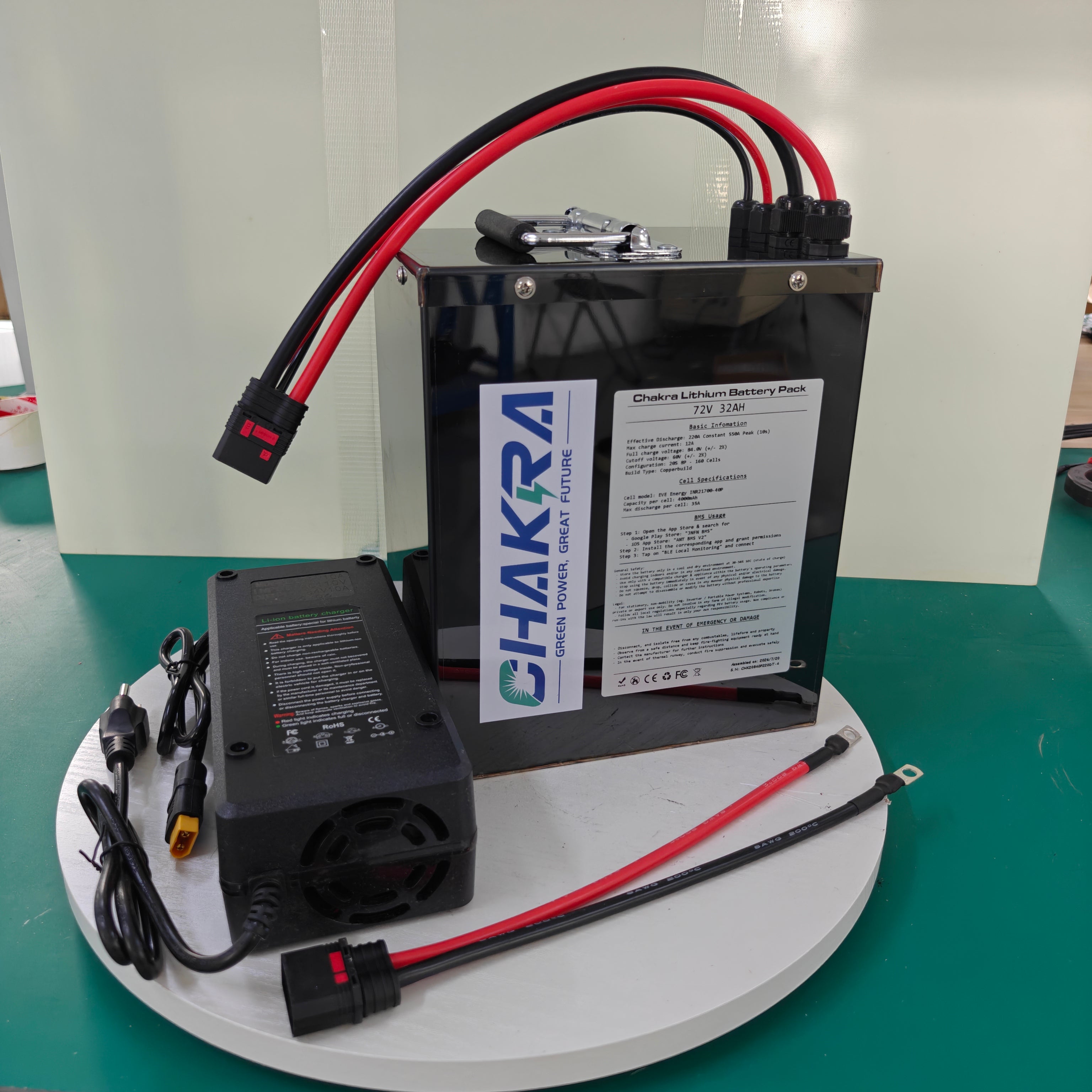 Chakra 72V lithium battery suitable for Razor bike