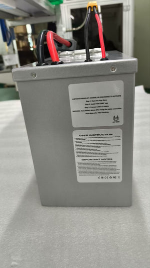 Chakra lithium battery in metal casing with manual attached