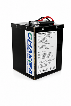 36V 42.4Ah smart lithium battery for Electric Mini Dirt Bike with Samsung 53G cells and ANT Bluetooth BMS by Chakra Batteries.
